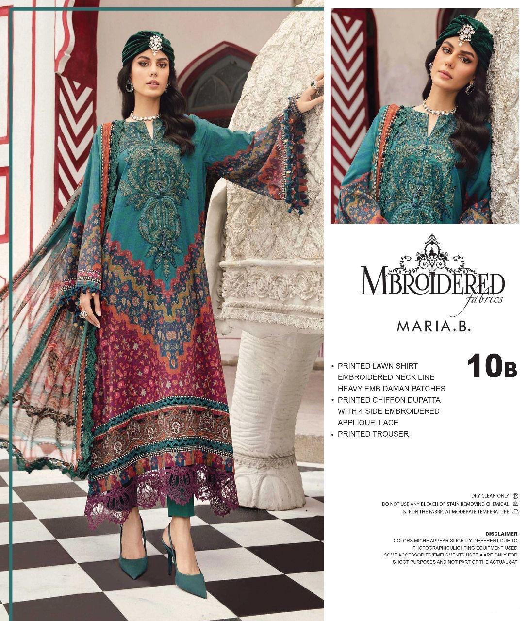 Maria B Elegant Embroidered Ladies Lawn Suit