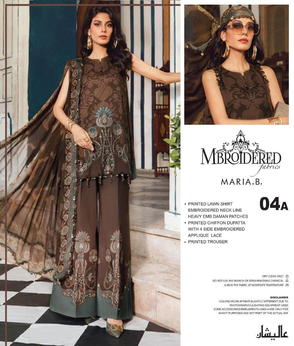 Maria B Elegant Embroidered Ladies Lawn Suit
