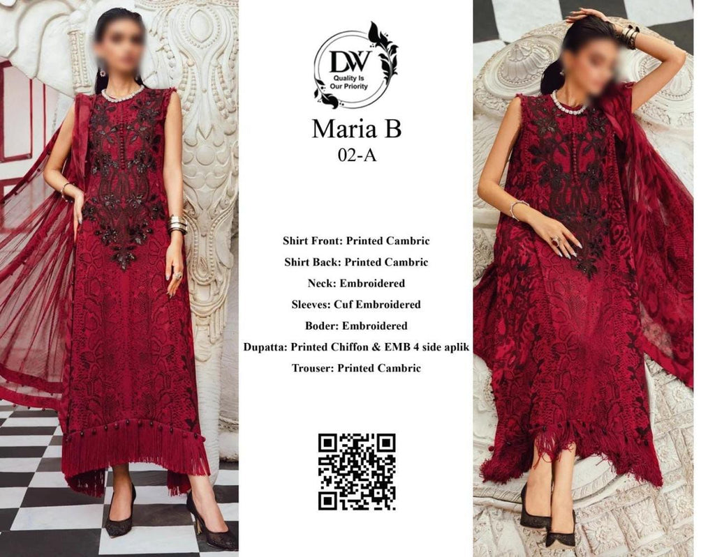 Maria B  Embroidered Ladies Lawn Suit